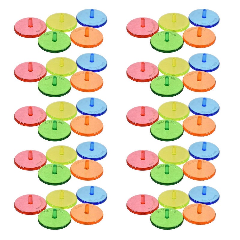 50Pcs Clear Plastic Flat Golf Balls Markers Golf Balls Mark Position Markers Diameter 24mm for Golfer Training Enduring