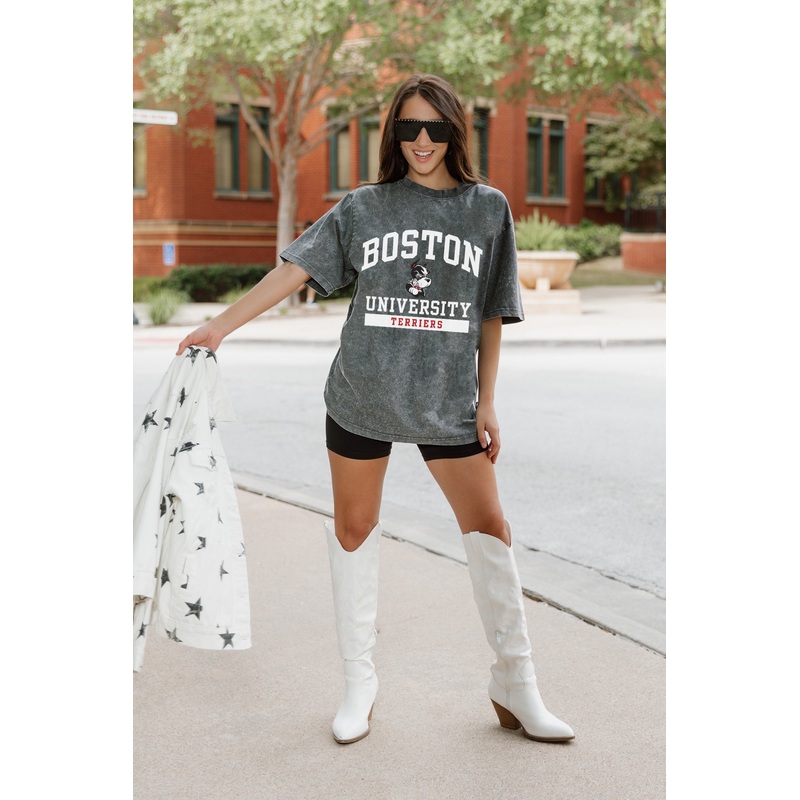 BOSTON UNIVERSITY TERRIERS Throwback Oversized Tee