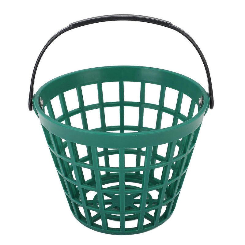 Golf Ball Basket Golf Ball Container with Handle Nylon Plastic Golf Ball Bucket Green Holds up to 25 Pieces