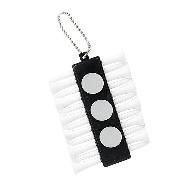 Golf Tee Holder Portable Hanging Golf Tee Carrier with 12 Tee Hole Golf Accessory Plastic Golf Tee Organizer