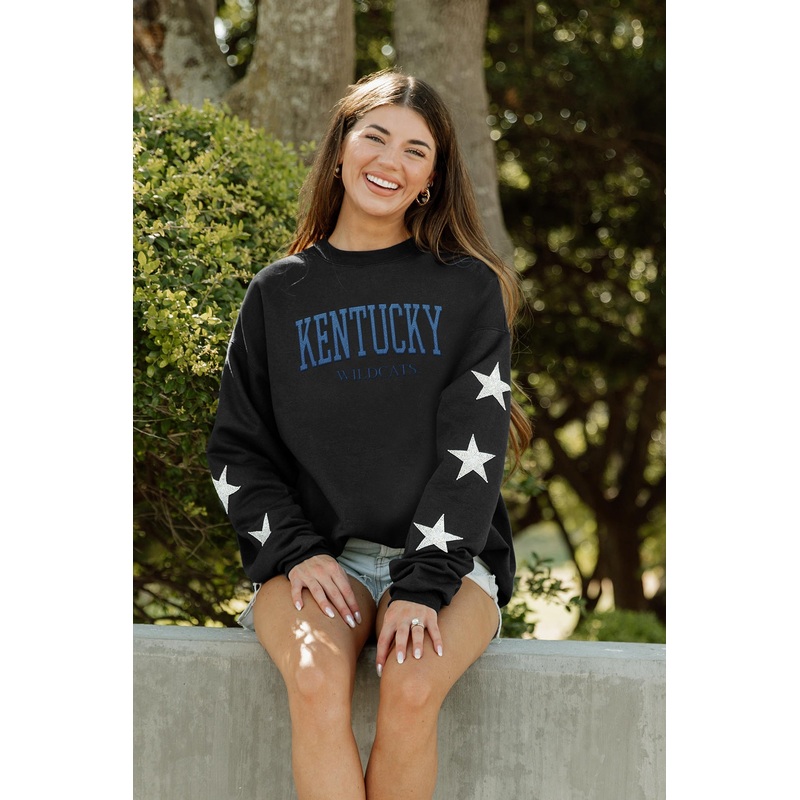 KENTUCKY WILDCATS Winning Team Embellished-Sleeve Pullover By Madi Prewett Troutt