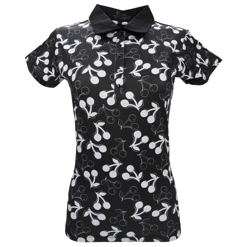 Nancy Lopez Cherry Polo|Black|X-Small|Small|Medium|Large|X-Large|XX-Large