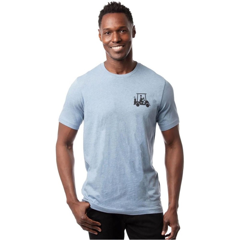 Travis Mathew Fall Tee|Heather Copen Blue|Small|Medium|Large|X-Large|XX-Large|XXX-Large