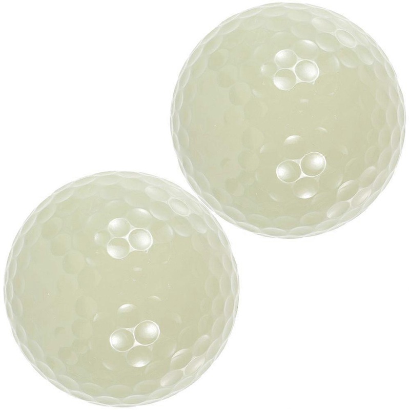 2pcs Glowing Golf Balls For Night Play Reusable Luminous Golf Ball Replacement Bright For Night Sports Fun Trackable Golfing Ball For Night Training