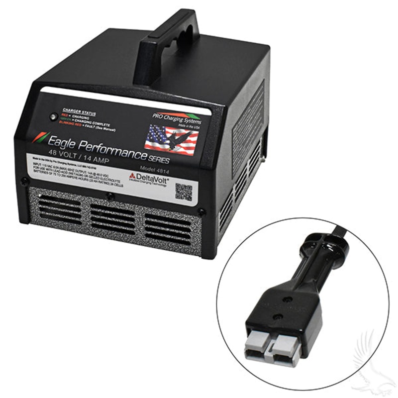 Battery Charger, Eagle Performance Series, 36V-48V Auto Ranging Voltage 15A, SB50 Plug PN# CGR-315