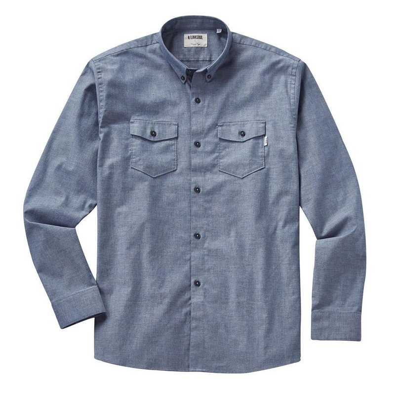 Linksoul The Redford Shirt|Chambray Blue|Small|Medium|Large|X-Large|XX-Large
