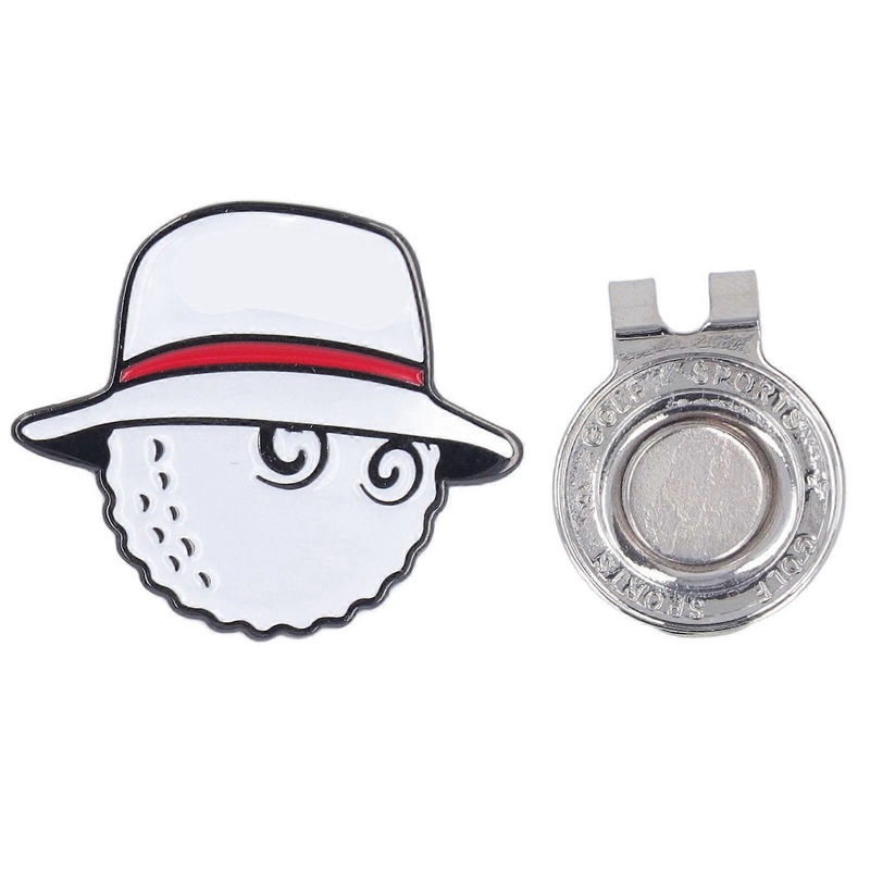 Magnetic Golf Ball Marker Hat Clip, Removable Anti Rust Design for Women Men Adults, White Golf Accessories for Cap Brim