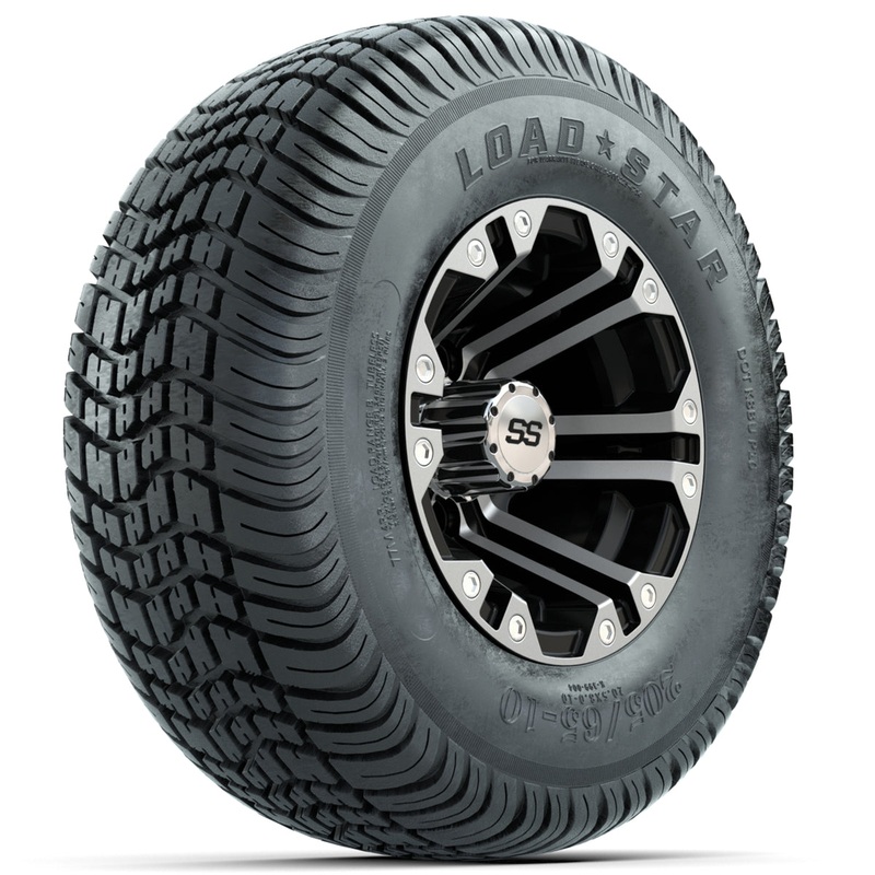 Set of (4) 10 in GTW Specter Wheels with 205/65-10 Kenda Load Star Tires PN# A19-556