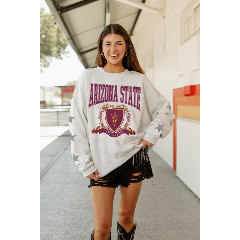 ARIZONA STATE SUN DEVILS Allstar Embellished Crew Pullover By Madi Prewett Troutt