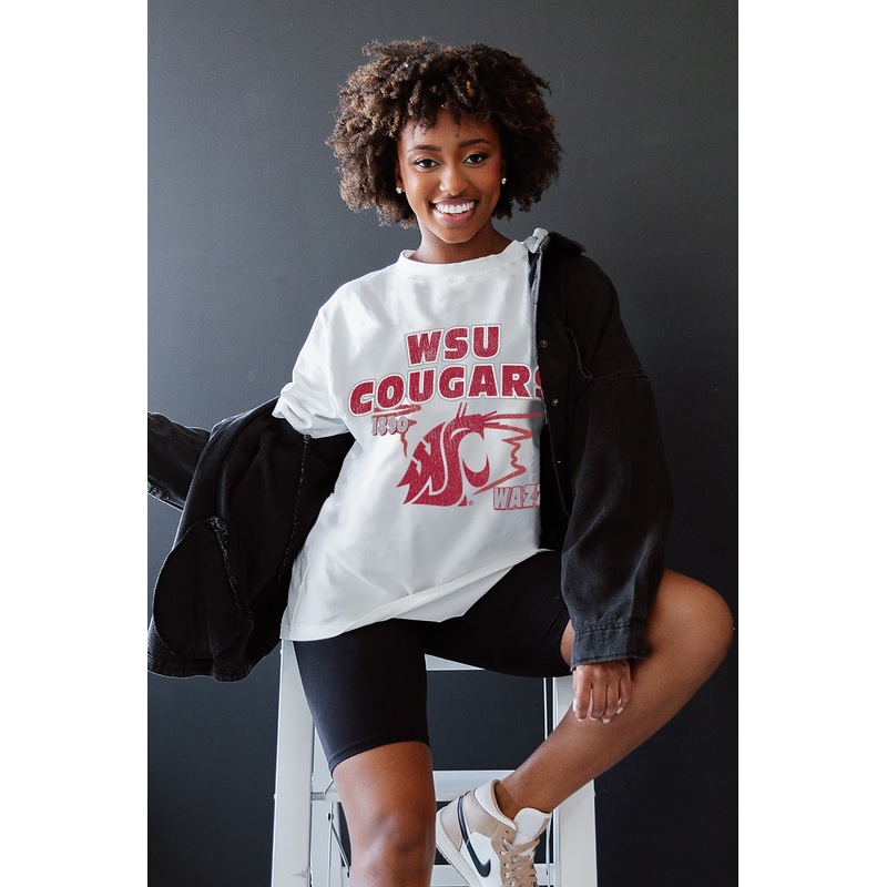WASHINGTON STATE COUGARS In The Lead Oversized Tee
