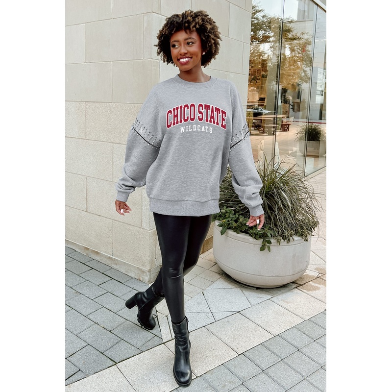 CHICO STATE WILDCATS Competitive Edge Jewel-Trim Pullover