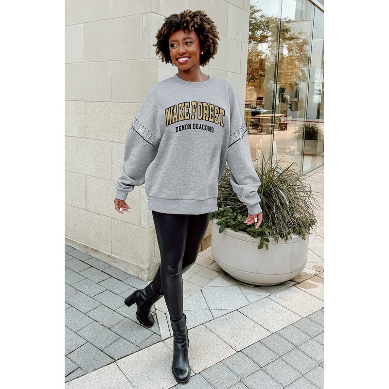 WAKE FOREST DEMON DEACONS Competitive Edge Jewel-Trim Pullover