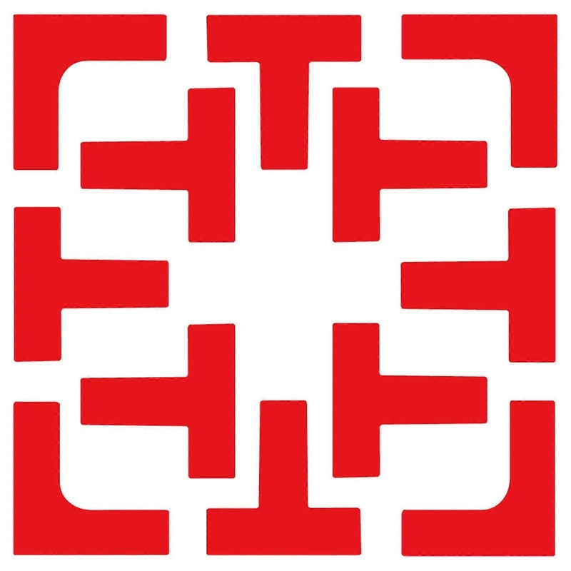 Portable Temporary Badminton Line Markers for Golf Courses, Badminton, and Tennis Sports (Red)