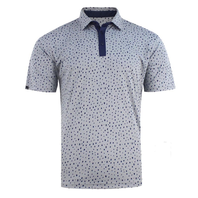 Swannies Jaws Polo|Gray Navy|White Multi|Small|Medium|Large|X-Large|XX-Large|XXX-Large