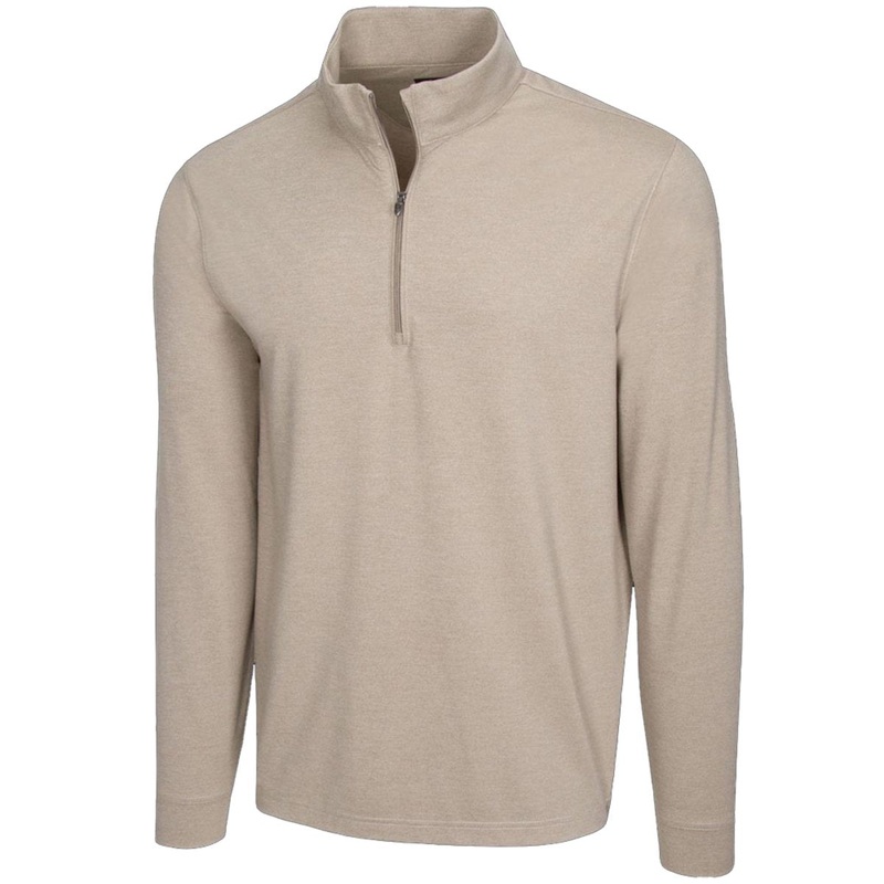Greg Norman Heathered Golf 1/4 Zip Mock
