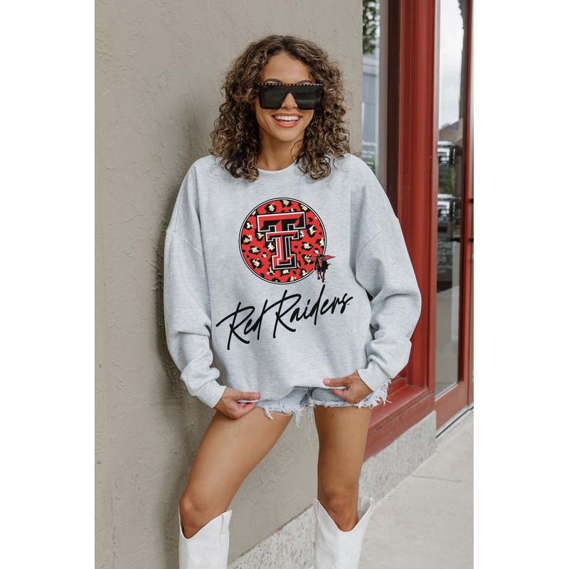 TEXAS TECH RED RAIDERS Going Wild Fleece Drop-Shoulder Pullover