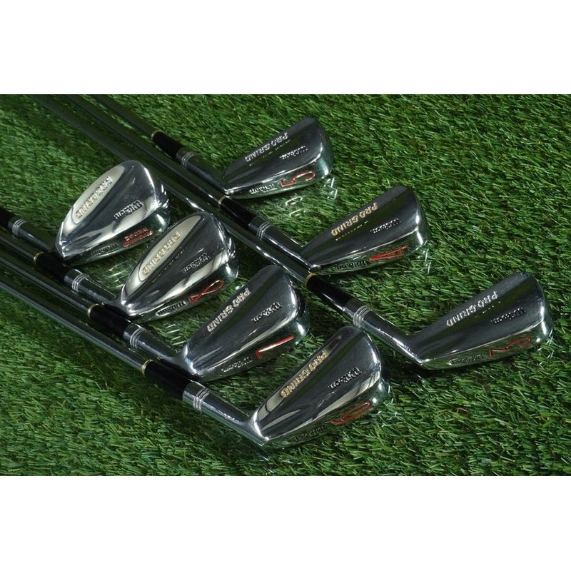WILSON PRO GRIND IRONS SET 7pc. 3-8+PW TRUE TEMPER STEEL REGULAR FLEX RH ~ LOOK!