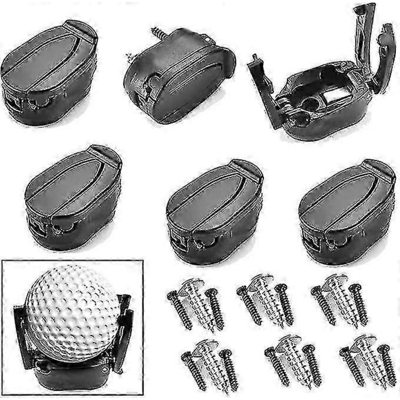 6-pack Foldable Plastic Golf Ball Pick-up Tool – Black (For European Golfers)