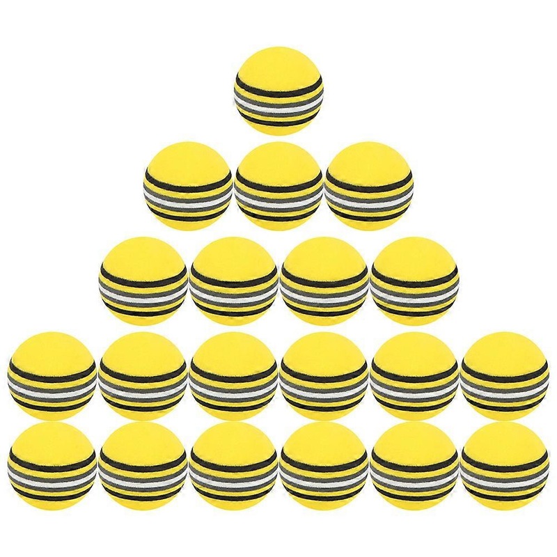 Colored Practice Golf Balls Rainbow Round Shape Indoor Use EVA Material Golf Accessories 20Pcs