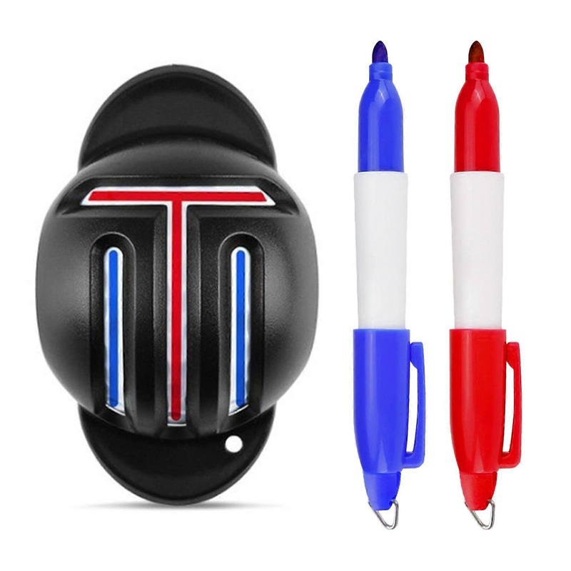 Golf Ball Markers  Alignment Tool with 2 Colour Pens  Golf Accessories
