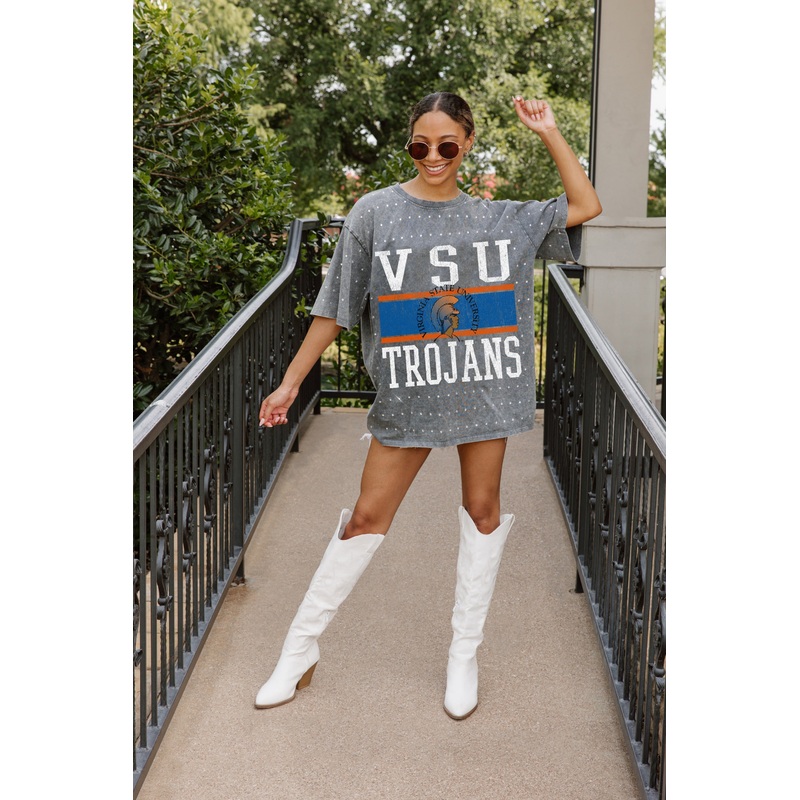 VIRGINIA STATE TROJANS On The Ball Mini Rhinestone Tee