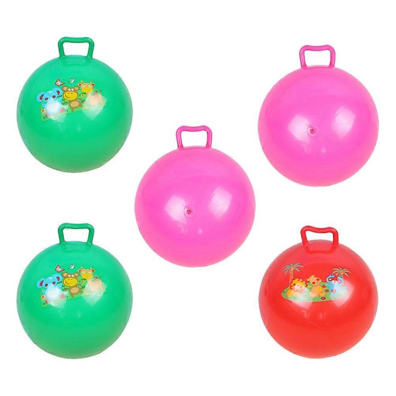 5pcs Kids Inflatable Exercise Balls Jumping Balls Cartoon Pattern Balls