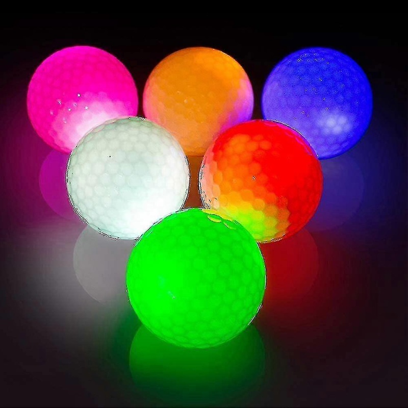 yougang6 Pcs Led Glow Golf Balls, Flashing Glowing Golf Ball, Night Glow