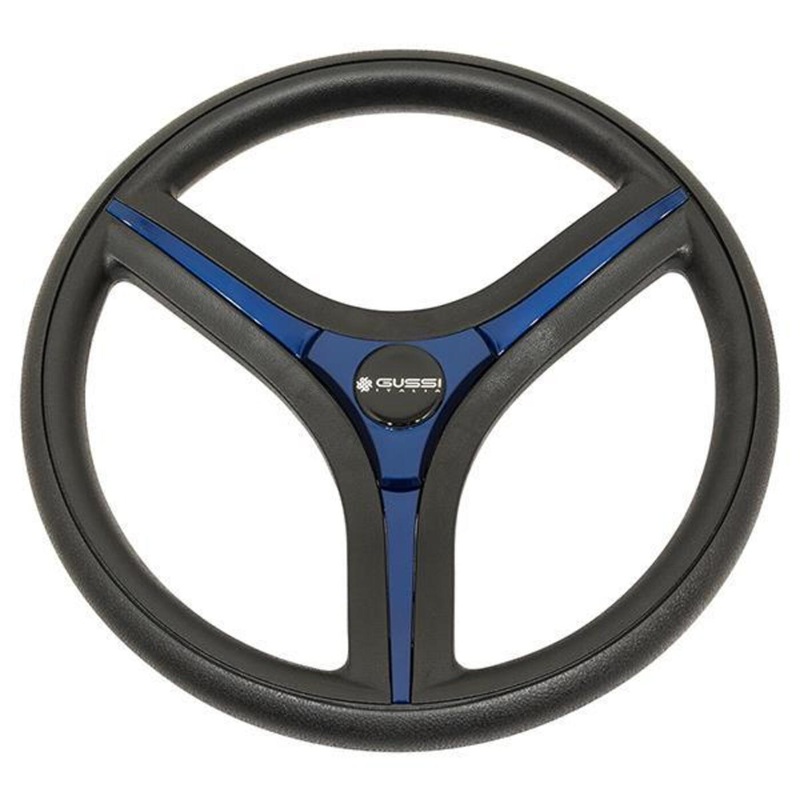 Gussi Italia Brenta Black/Blue Steering Wheel Club Car Precedent (Years 2004-Up) PN# 06-134