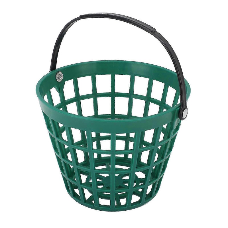 Nylon Plastic Golf Ball Bucket with Handle – Green Golf Ball Basket Container Holds Up to 25 Balls for Easy Transport and Storage