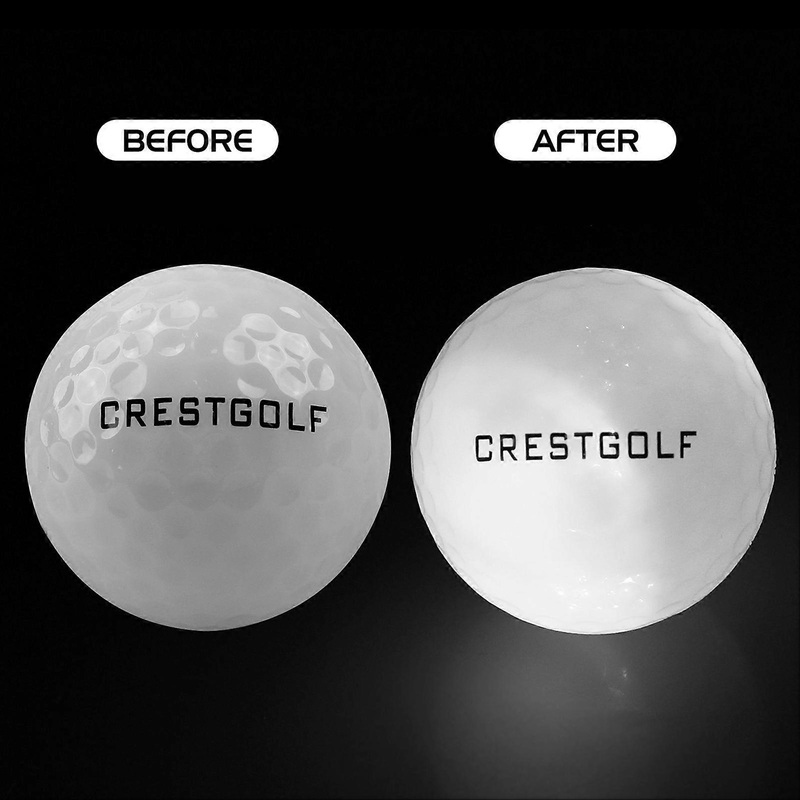 6pcs LED Glowing Golf Balls 42.67mm Durable Synthetic Night Play