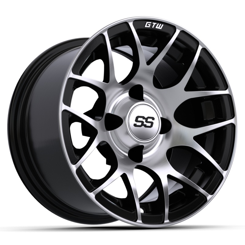 12 GTW Pursuit Black with Machined Accents Wheel