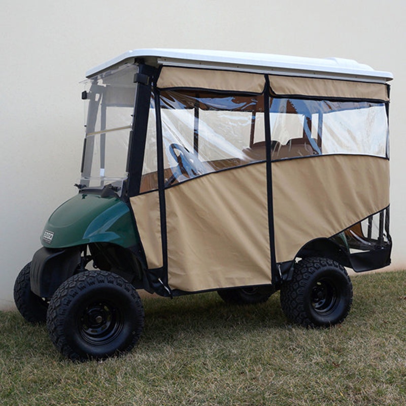 Odyssey Enclosure, 88 RHOX Top, Beige, E-Z-Go RXV 08+ with Rear Seat PN# ENC-028-BG