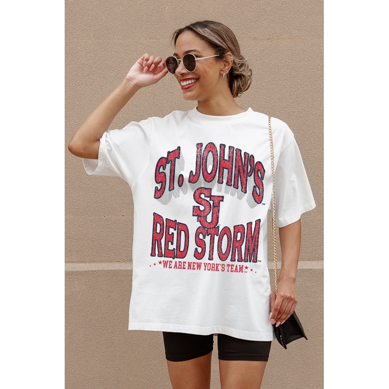 ST. JOHN’S RED STORM Shakedown Oversized Crewneck Tee