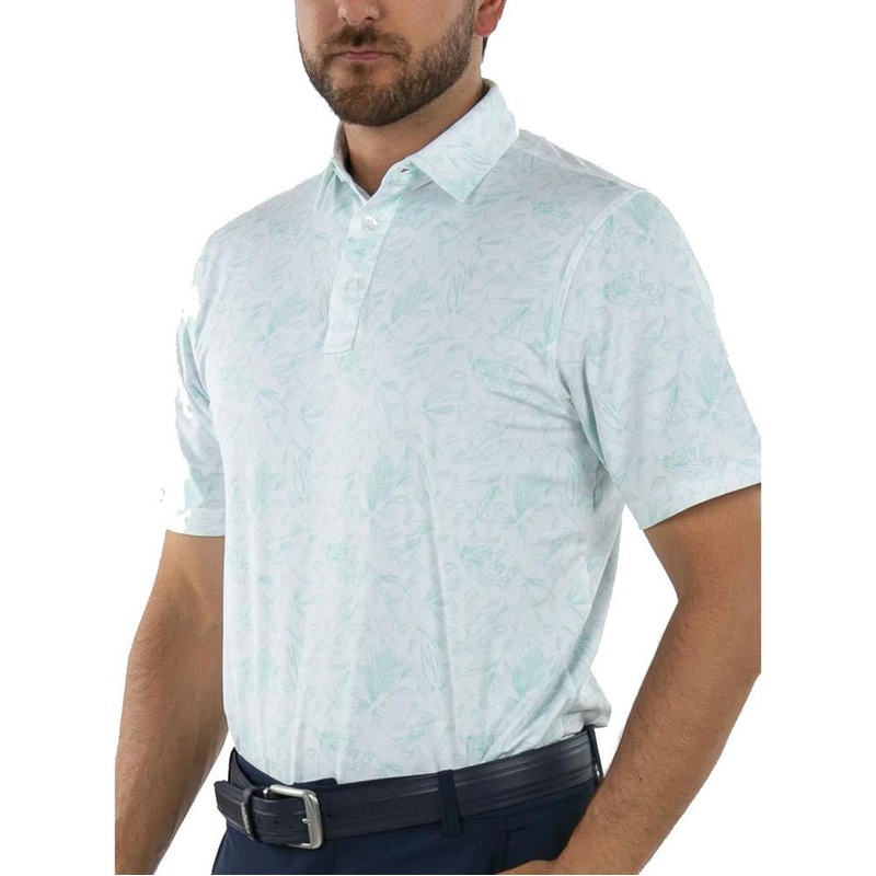 Straight Down Angler Golf Polo