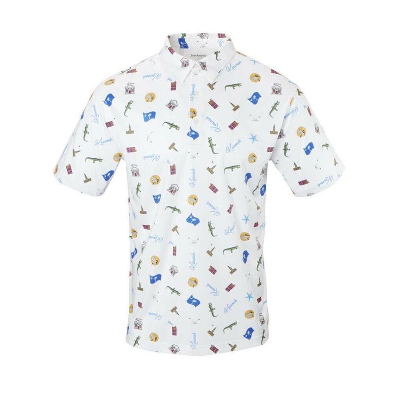 Backspin Kiawah Golf Polo|White Pantone|Small|Medium|Large|X-Large|XX-Large