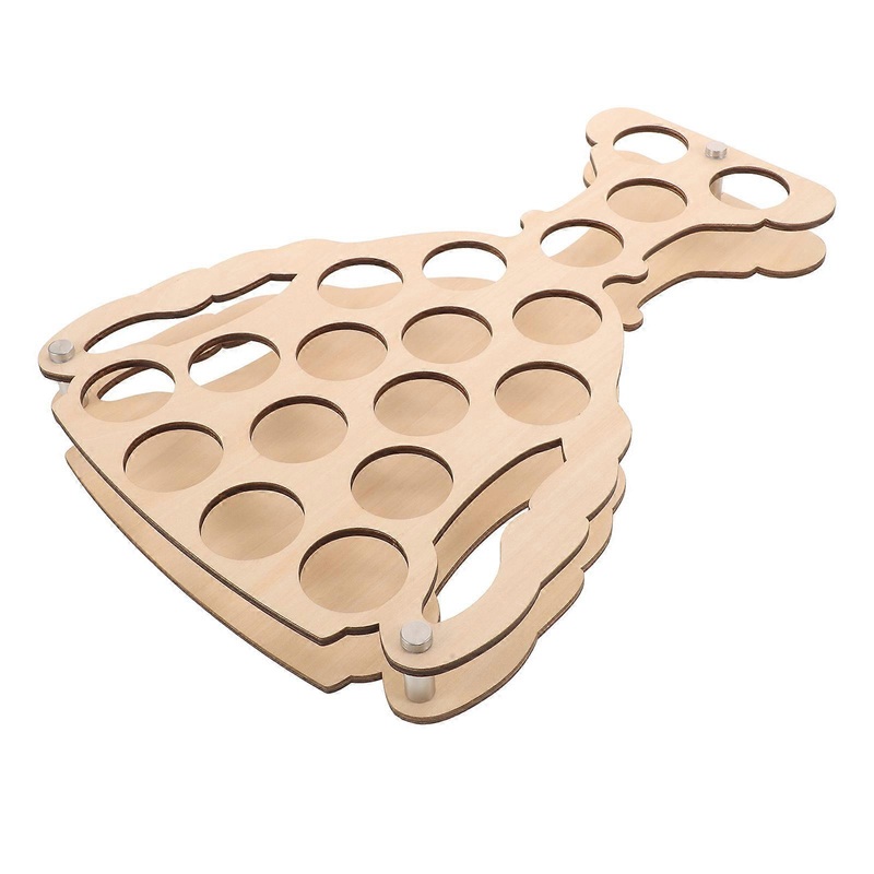 Wooden Golf Ball Display Holder for Ball Storage Crafted from Natural Pine Wood Light Yellow