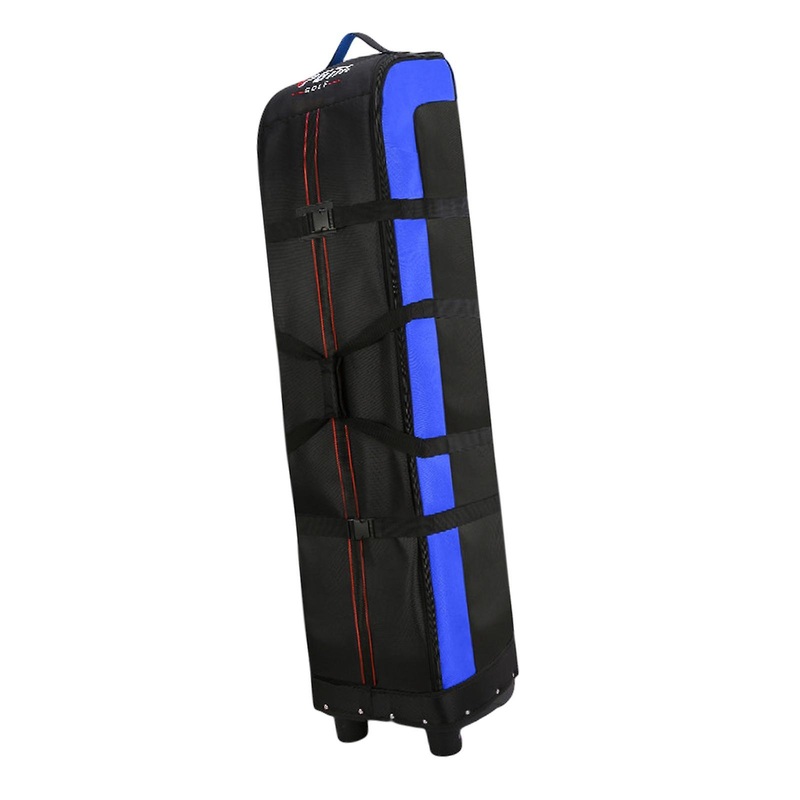 Golf Travel Bags with Wheel Universal Detachable Folding Waterproof Club Bag black blue