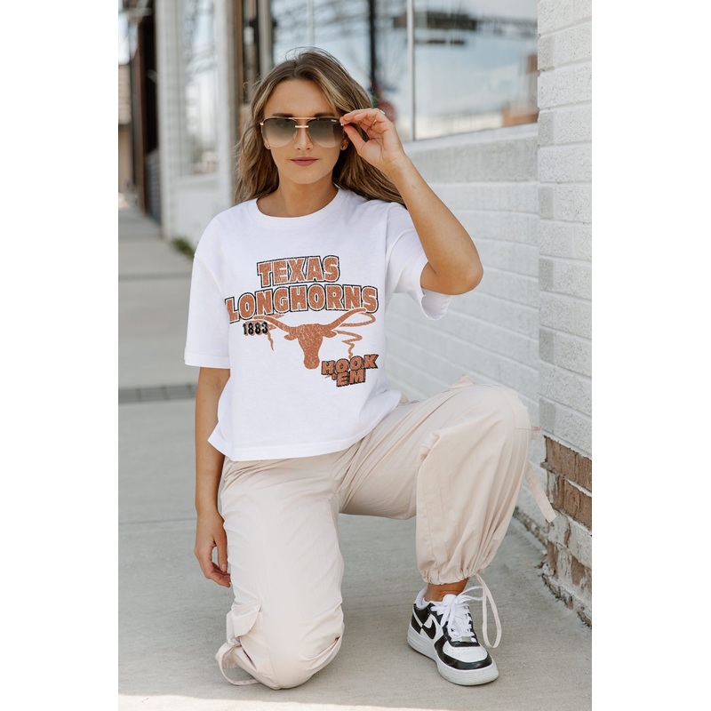 TEXAS LONGHORNS Gameday Goals Boxy-Fit Crop