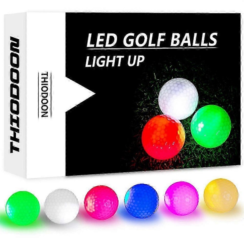 2025 Luminous LED Golf Ball Light-up Flashing Night Light Glowing Fluorescence Golf Balls Golfing Practice Balls Sports Accessories