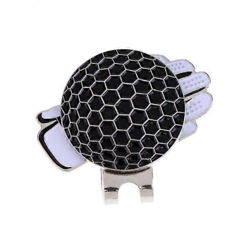 2xFunny Design Golf Hat Clip with Ball Marker Golfer Gift Black