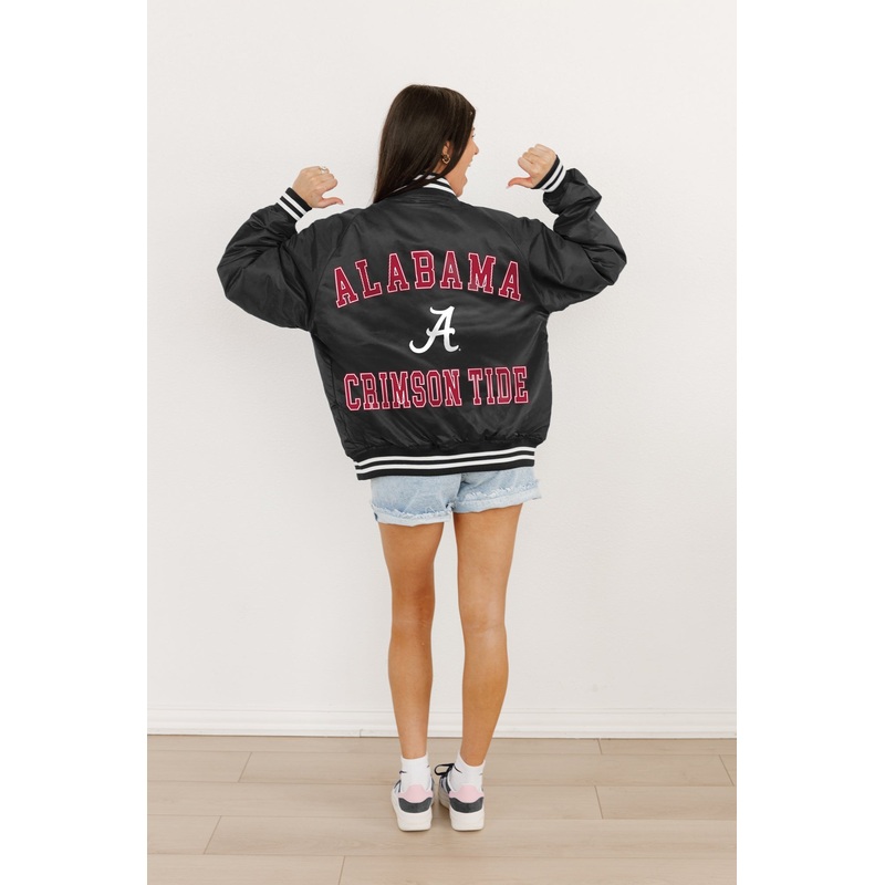 ALABAMA CRIMSON TIDE Champion’s Club Striped Varsity Jacket By Madi Prewett Troutt