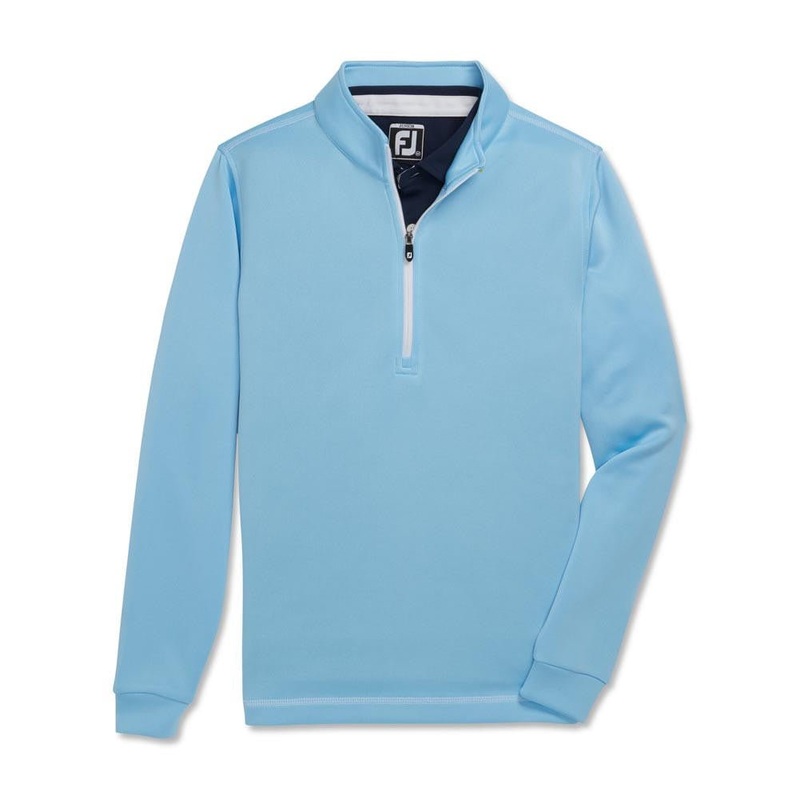 FootJoy Junior 1/2 Zip Midlayer with Contrast Stitch