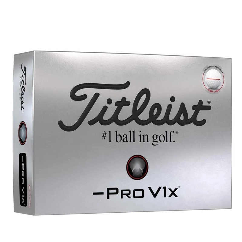 Titleist Pro V1x Left Dash Performance Alignment Golf Balls – Red