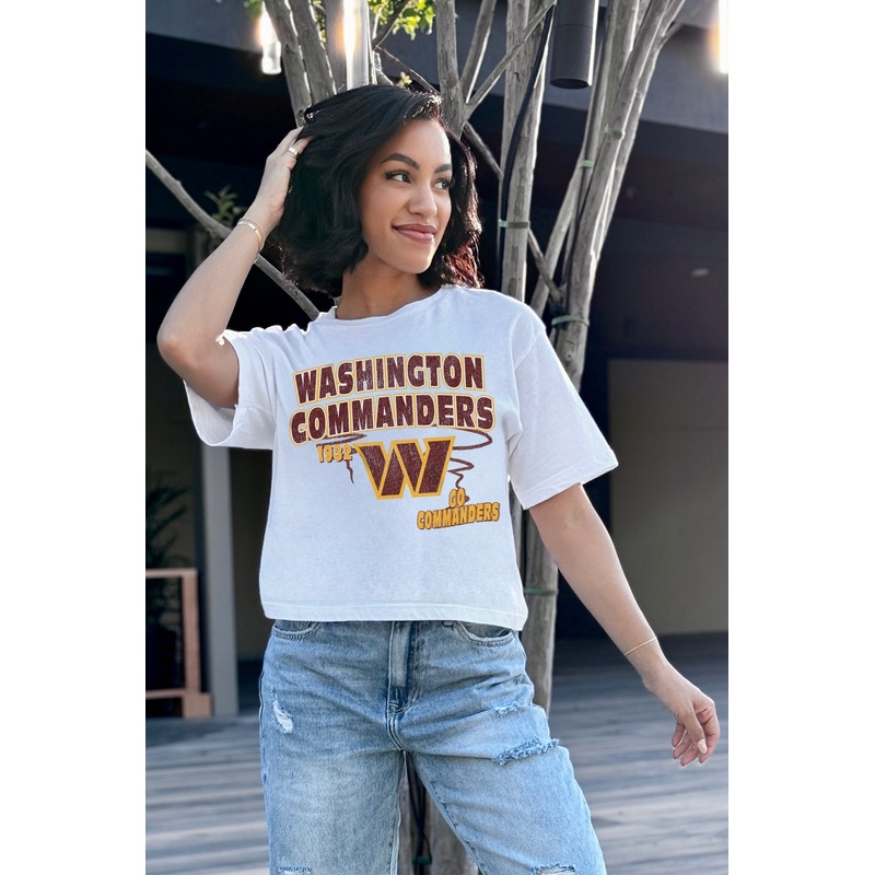 WASHINGTON COMMANDERS Gameday Goals Boxy-Fit Crop