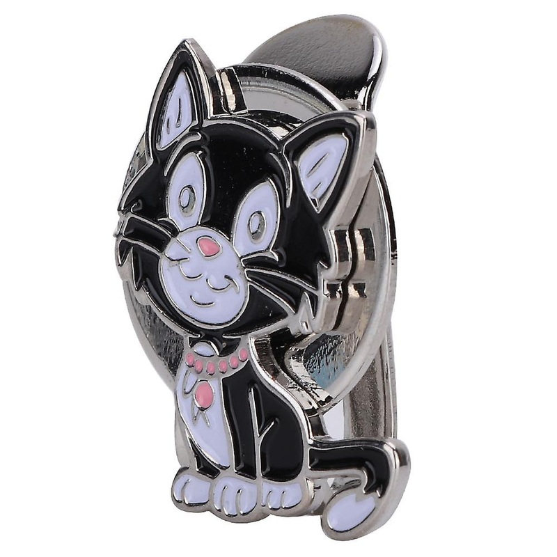 Metal Magnetic Golf Cap Clip with Ball Marker, Hat Visor Accessory for Easy Attachment and Quick Use, Little Black Cat Design