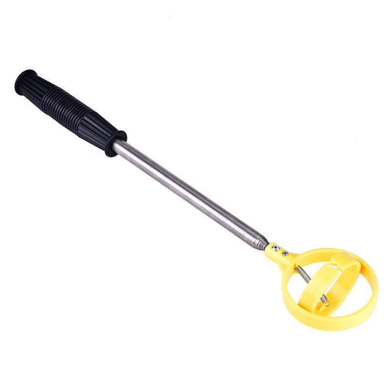 Practical Golf Ball Pickup Telescopic Antenna Ball Pick up Tool Device Retriever Scoop (Yellow)