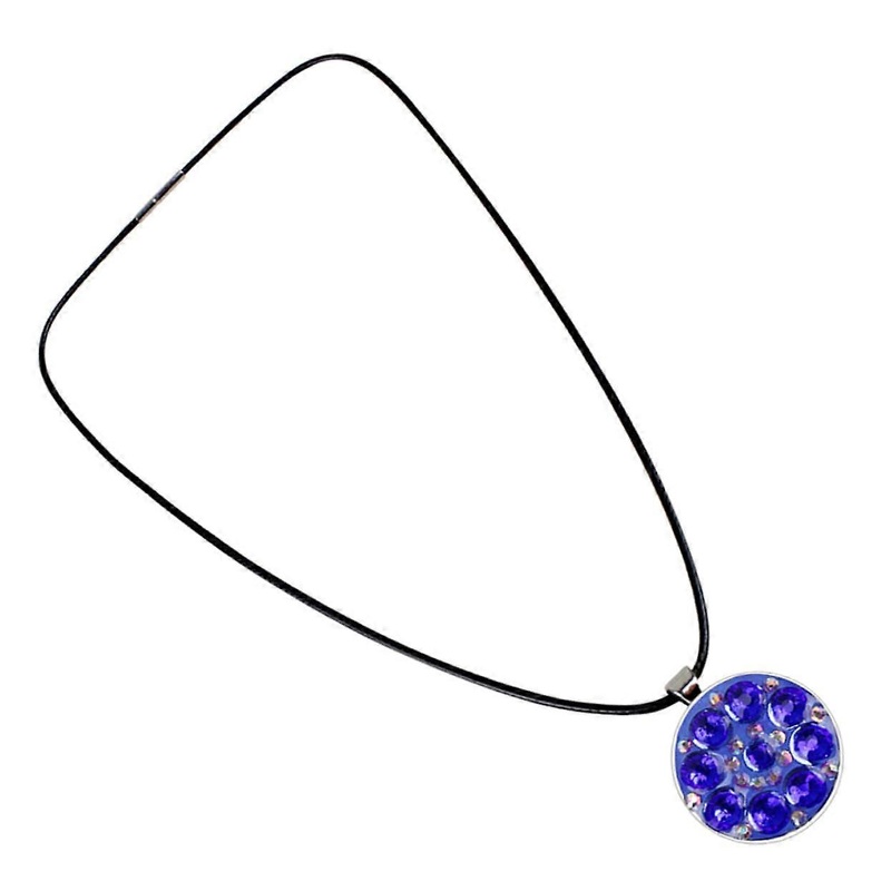 Golf Necklace Hat Clip Golf Stand Golf Ball Marker Template for Golfer Wearresistant Golf Marker Delicate Hat Marker Glass Crystal Blue