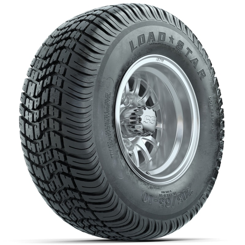 Set of (4) 10 in GTW Medusa Wheels with 205/65-10 Kenda Load Star Tires PN# A19-532