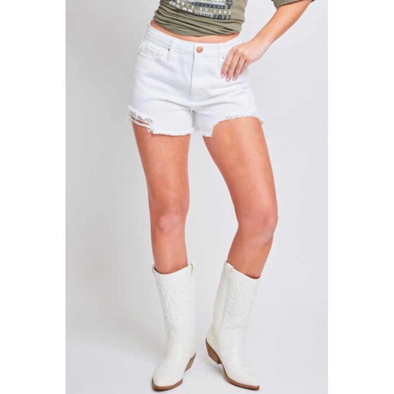 DREAMY DENIM SHORTS IN WHITE DENIM