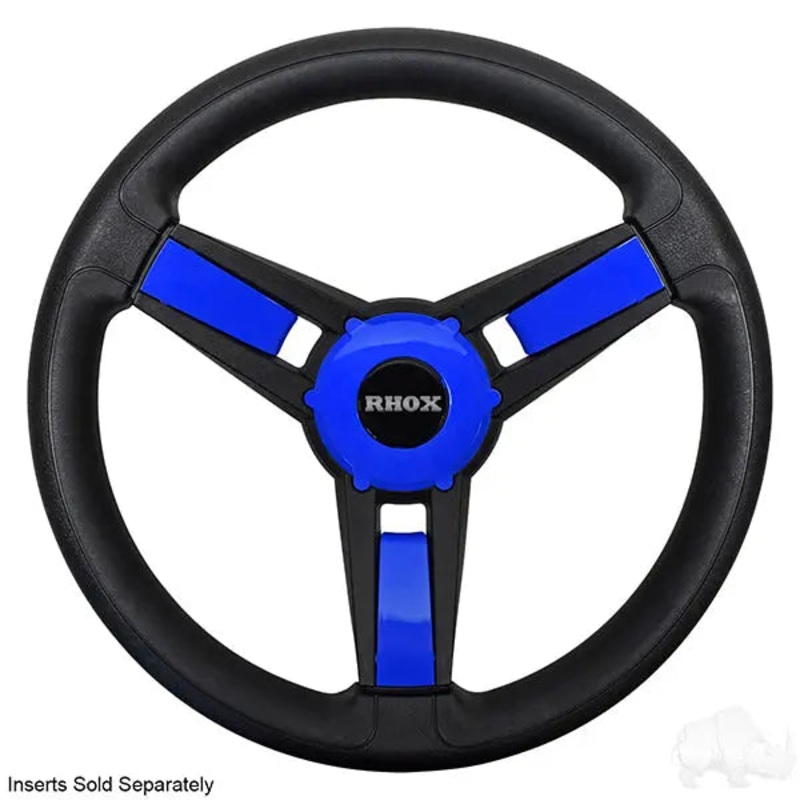 Giazza Steering Wheel, Black, Club Car Tempo, Onward, Precedent Hub